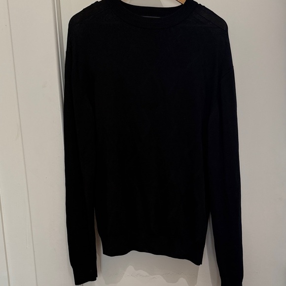 Men's Black Argyle Sweater - Picture 1 of 5